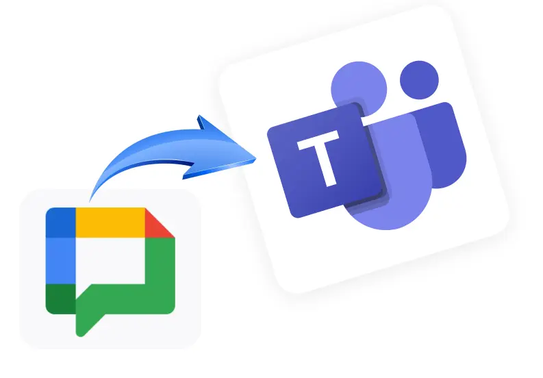 Move Google Teams Chat to Microsoft Teams Chat, retaining complete chat history and attachments.