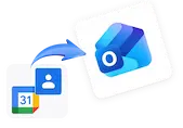Migrate Google Calendar to Outlook and google contacts to outlook in Office 365, keeping all appointments and contacts intact.