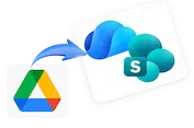 Easily migrate Google Drive to OneDrive or SharePoint including all files and folder structures