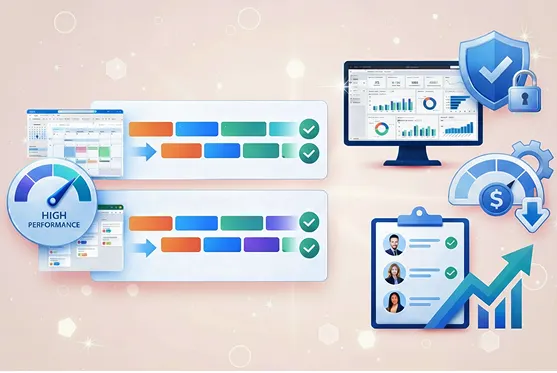 Microsoft Teams tenant-to-tenant migration demonstrating parallel processing, performance tracking, and cost-controlled execution at scale