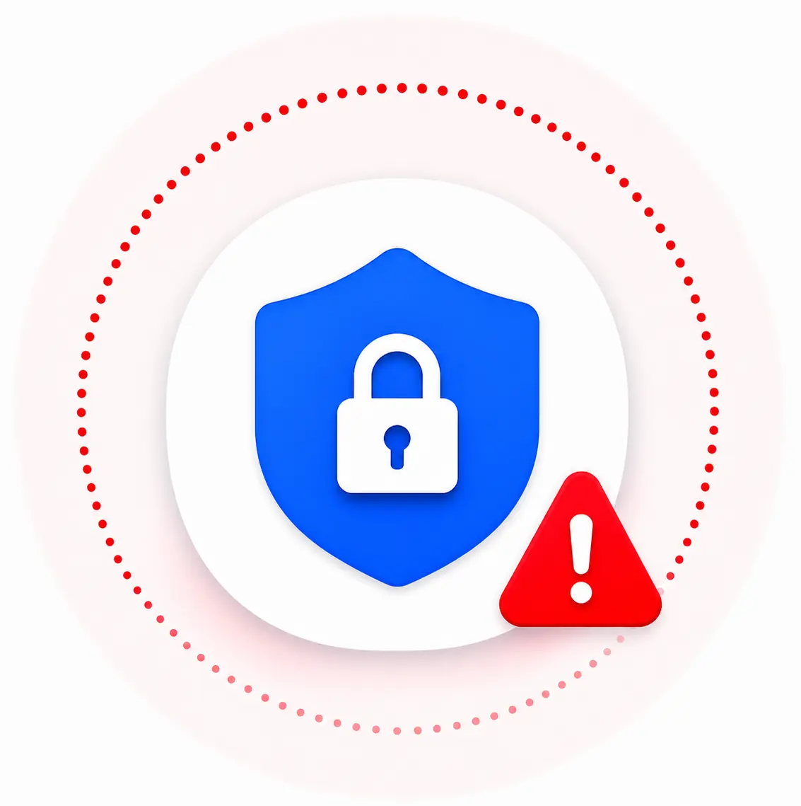 Visual showing Microsoft 365 access and security issues with a locked file, permission warning, and ownership mismatch indicators, representing lost permissions, blocked file access, and incorrect ownership after migration.